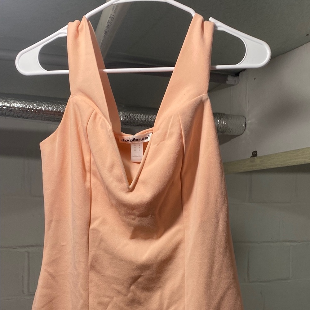 Charlotte Russe Orange Sundress Cowl Neck Sleeveless